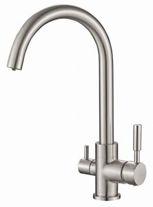 Изображение товара Смеситель кухонный под фильтр Zorg Steel Hammer SH 713 SATIN матовая нержавеющая сталь