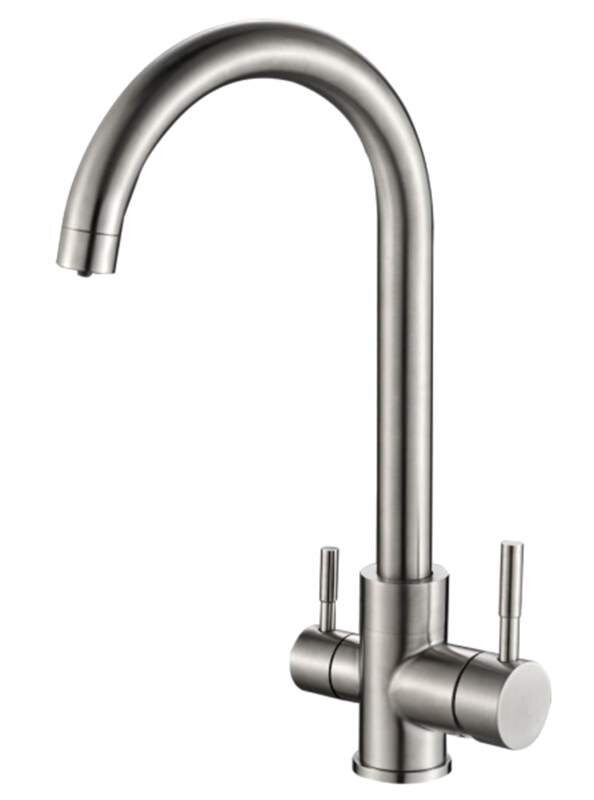Изображение товара Смеситель Zorg Steel Hammer SH 713 INOX для кухни под фильтр нержавеющая сталь