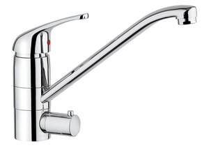 Изображение товара Смеситель Paini Creta 100 42CR5611KM для кухонной мойки с подключением для стиральной машины, хром