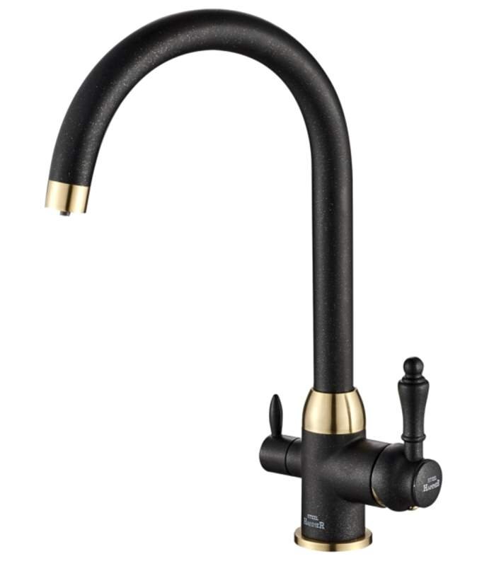 Изображение товара Смеситель для кухни под фильтр Zorg Steel Hammer SH 723 BLACK BR 2 в 1