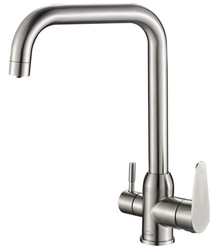 Изображение товара Смеситель Zorg Steel Hammer SH 725 INOX для кухни, латунь, под фильтр