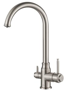 Изображение товара Смеситель Zorg Steel Hammer SH 763 SATIN для кухни под фильтр из нержавеющей стали