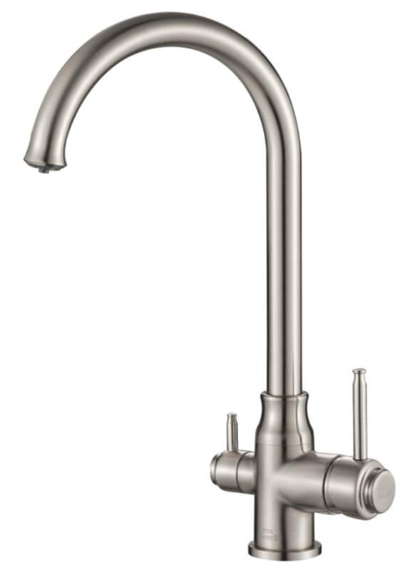 Изображение товара Смеситель Zorg Steel Hammer SH 763 SATIN для кухни под фильтр, нержавеющая сталь матовая
