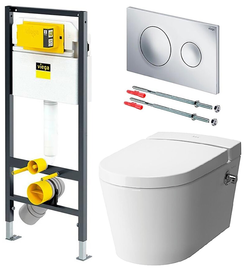 Изображение товара Безободковый унитаз VitrA Nest с биде, микролифтом и функцией смыва