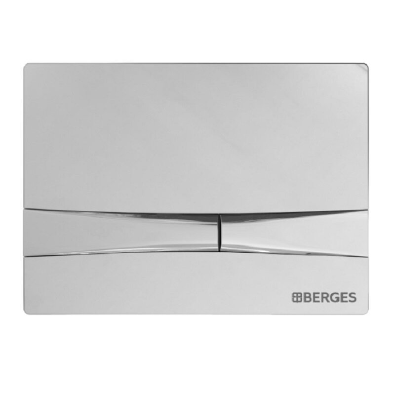 Изображение товара Кнопка смыва Berges Novum 040053 механическая двухрежимная хром глянец