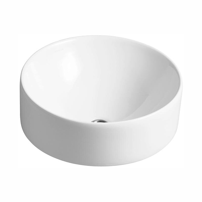 Изображение товара Раковина Jacob Delafon Vox 42 см накладная круглая белая с угловым монтажем