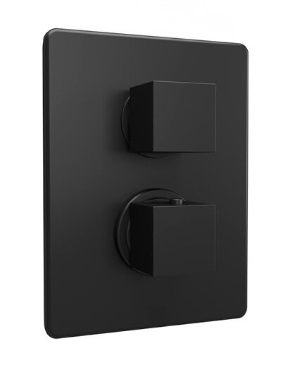 Изображение товара Смеситель Paini Dax-R 84PZ690TH с термостатом для душа, встраиваемый, черный матовый