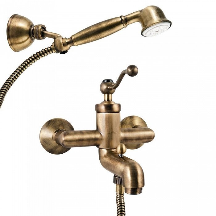 Изображение товара Смеситель Paini Duomo 88F3105KM для ванны с душевым гарнитуром старой бронзы