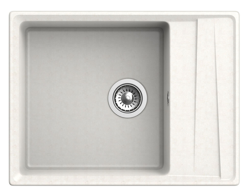 Изображение товара Кухонная мойка GranFest GF-LV-660L - белая, 66×50 см, искусственный камень