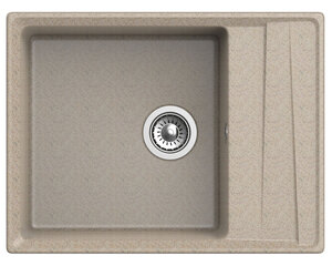 Изображение товара Кухонная мойка GranFest Level GF-LV-660L из искусственного мрамора бежевый 66х50 см