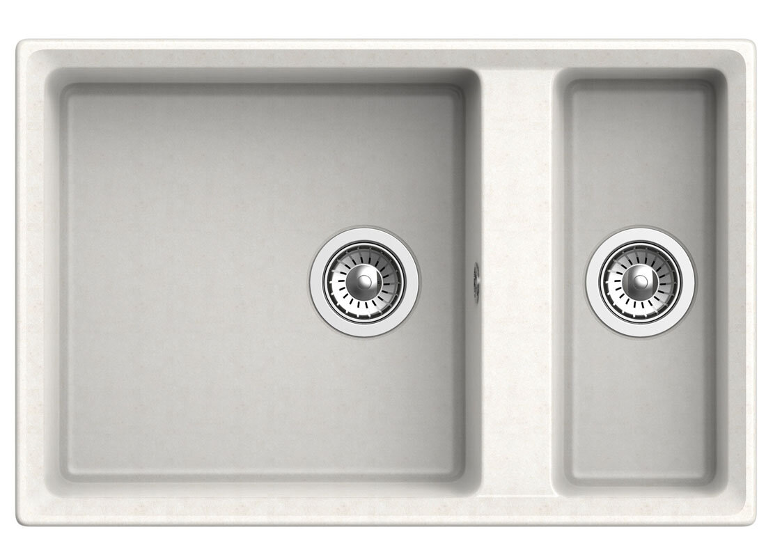 Изображение товара Кухонная мойка GranFest Level GF-LV-760K 76x50 см искусственный мрамор белая