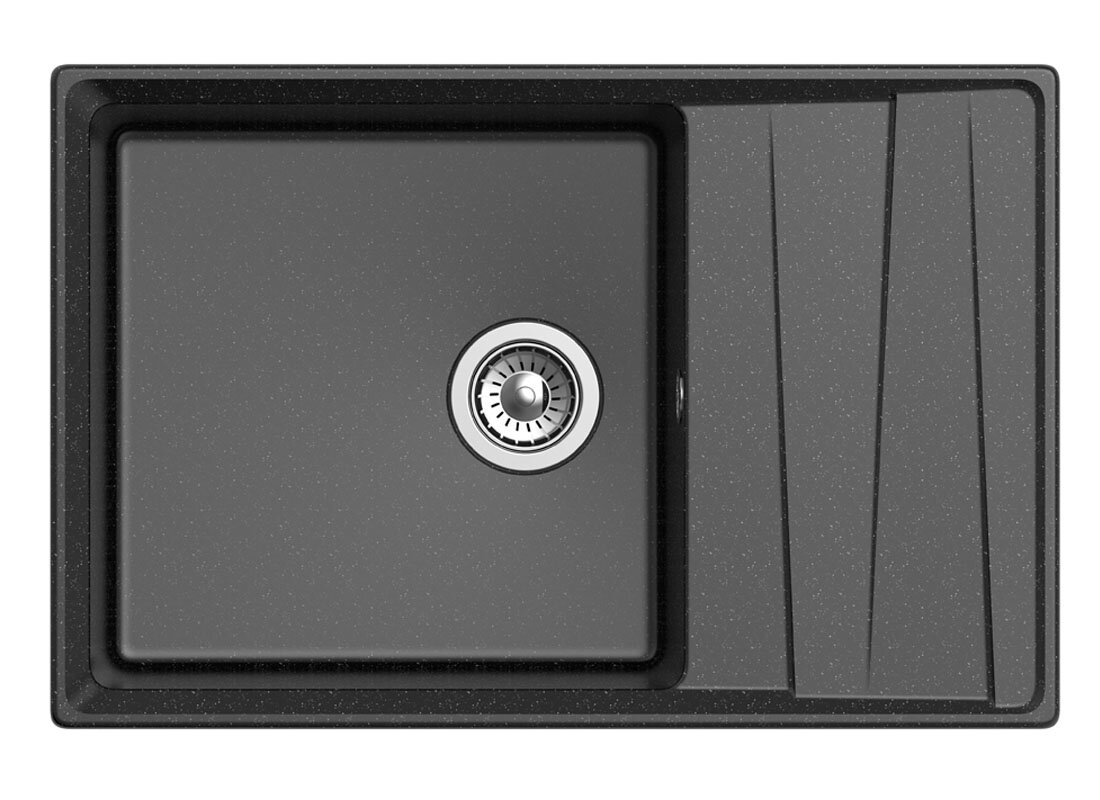 Изображение товара Кухонная мойка GranFest Level GF-LV-760L черная 76 х 50 см