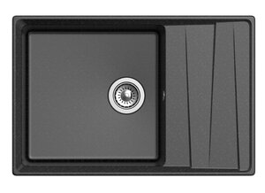 Изображение товара Кухонная мойка GranFest Level GF-LV-760L, 76 х 50 см, черная