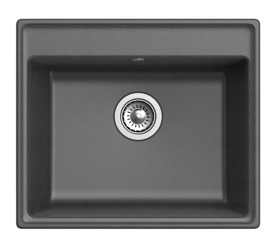 Изображение товара Кухонная мойка GranFest Vertex GF-V-580 из искусственного камня 58х50 см серый