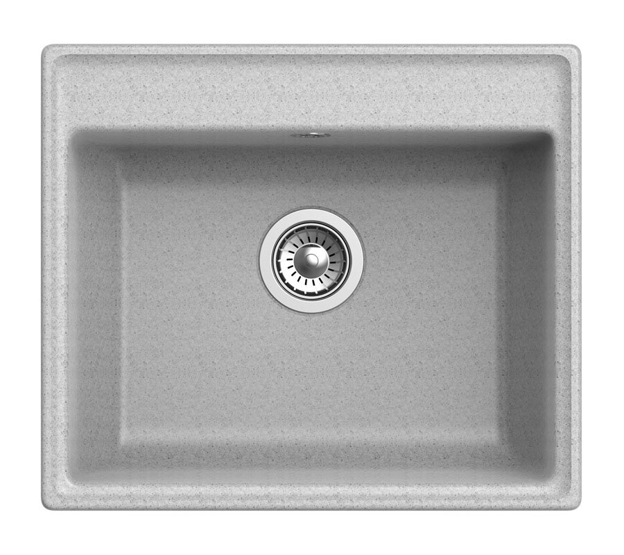 Изображение товара Кухонная мойка GranFest Vertex GF-V-580 58х50 см искусственный мрамор серый