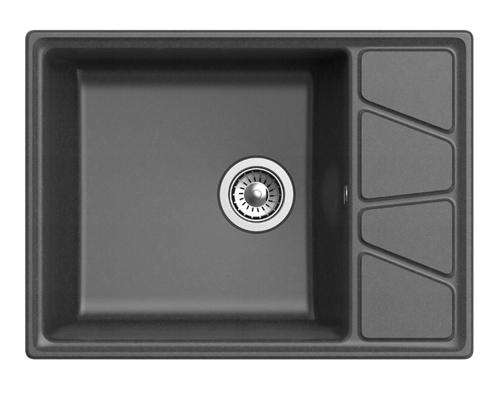Изображение товара Кухонная мойка GranFest Vertex GF-V-680 L графит 68x50 см Изображение товара Кухонная мойка GranFest Vertex GF-V-680 L графит 68x50 см