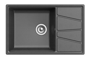 Изображение товара Кухонная мойка GranFest Vertex GF-V-780 L, 78 х 50 см, графит
