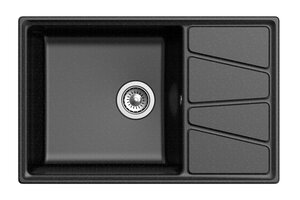 Изображение товара Кухонная мойка GranFest Vertex GF-V-780 L, 78 х 50 см, черная