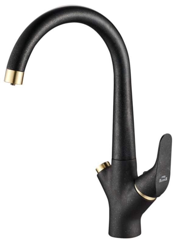 Изображение товара Современный смеситель для кухни под фильтр Zorg Steel Hammer SH 815 BLACK BR
