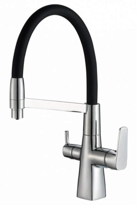 Изображение товара Смеситель кухонный Zorg Steel Hammer SH 818-6 CR под фильтр хром черный