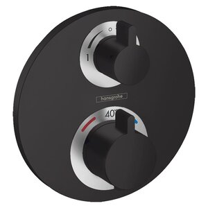 Изображение товара Смеситель для душа Hansgrohe Ecostat S, 15758670, термостатический, черный матовый