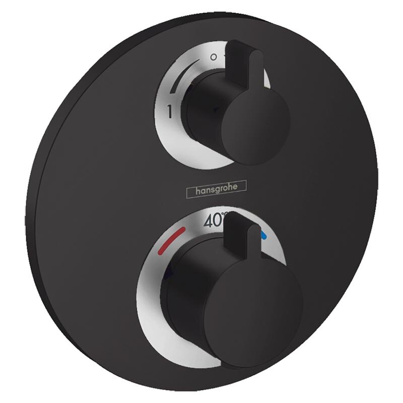 Изображение товара Смеситель для душа Hansgrohe Ecostat S, 15758670, термостатический, черный матовый