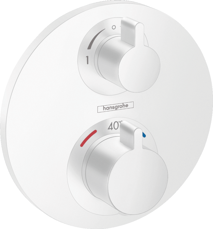 Изображение товара Смеситель для душа Hansgrohe Ecostat S 15758700 термостатический белый матовый