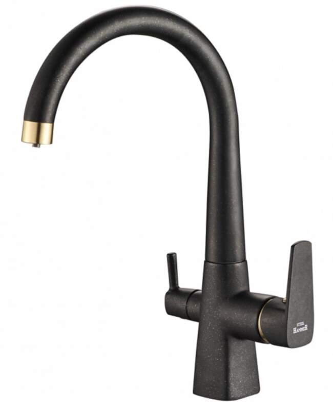 Изображение товара Смеситель Zorg Steel Hammer SH 819 BLACK BR для кухни под фильтр, черный металлик/бронза Изображение товара Смеситель Zorg Steel Hammer SH 819 BLACK BR для кухни под фильтр, черный металлик/бронза