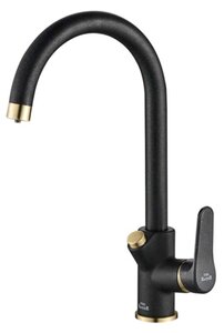 Изображение товара Смеситель Zorg Steel Hammer SH 901 BLACK BR для кухни под фильтр, черный металлик/бронза