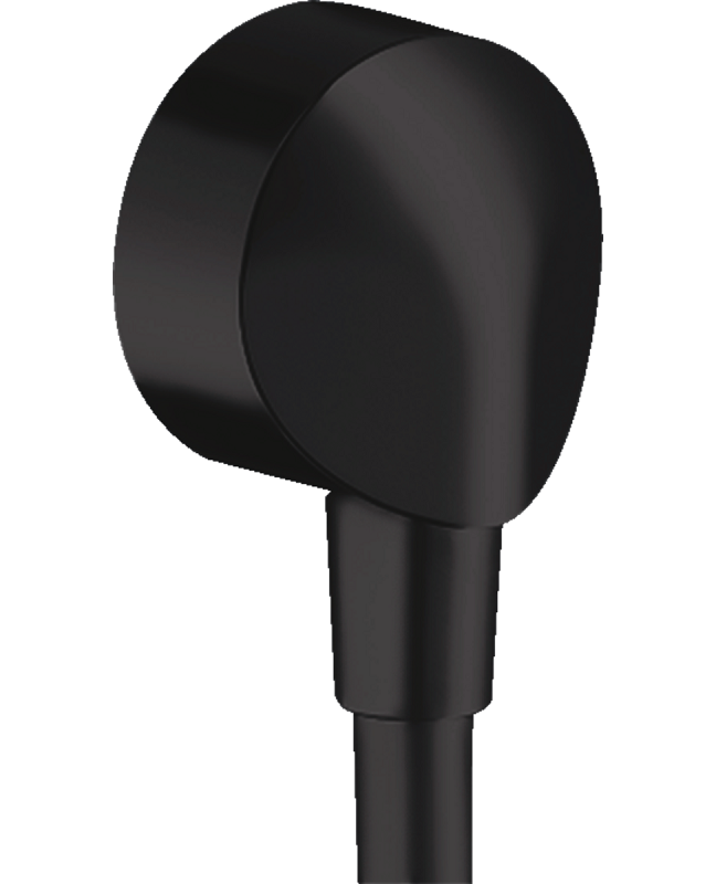 Изображение товара Шланговое подключение Hansgrohe FixFit E черный матовый 27454670 для душевых шлангов