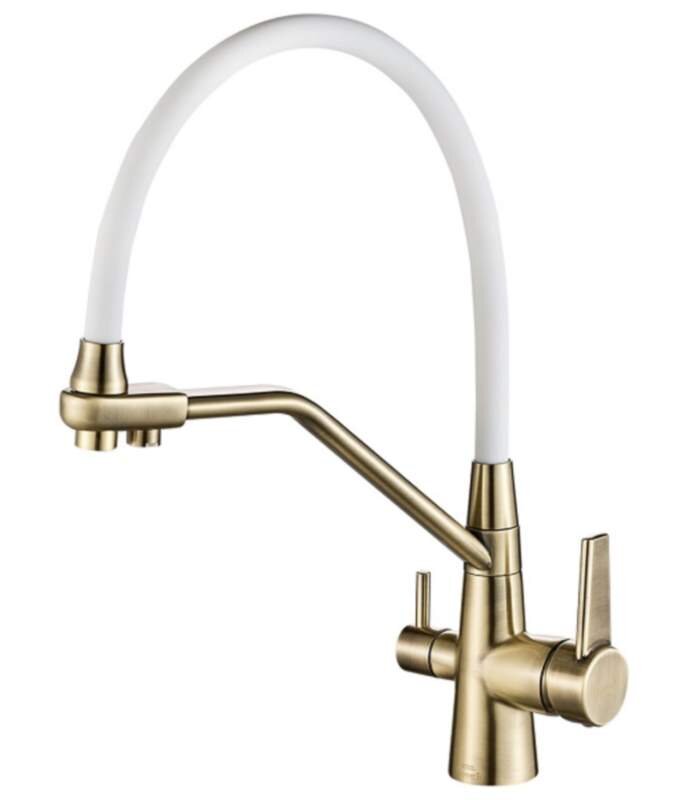 Изображение товара Sмеситель Zorg SH 903-8 Bronze под фильтр, бронза/белый