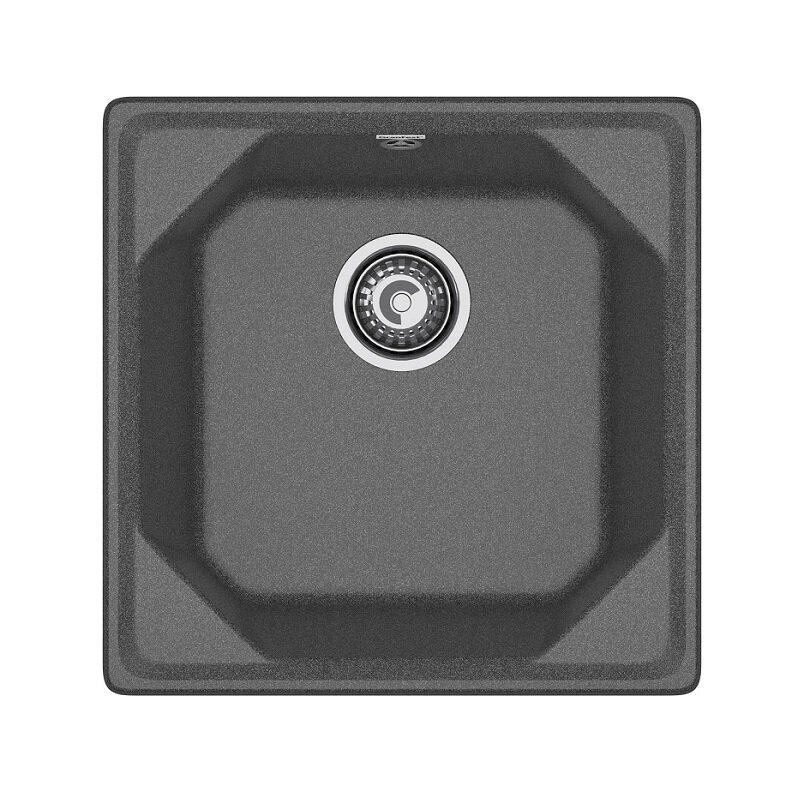 Изображение товара Кухонная мойка GranFest Unique GF-U-500, 50 х 50 см, графит