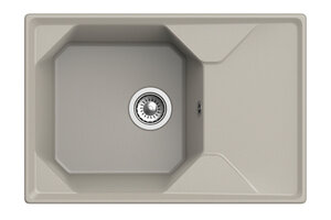 Изображение товара Кухонная мойка GranFest Unique GF-U-740 L 74x50 см искусственный мрамор бежевый
