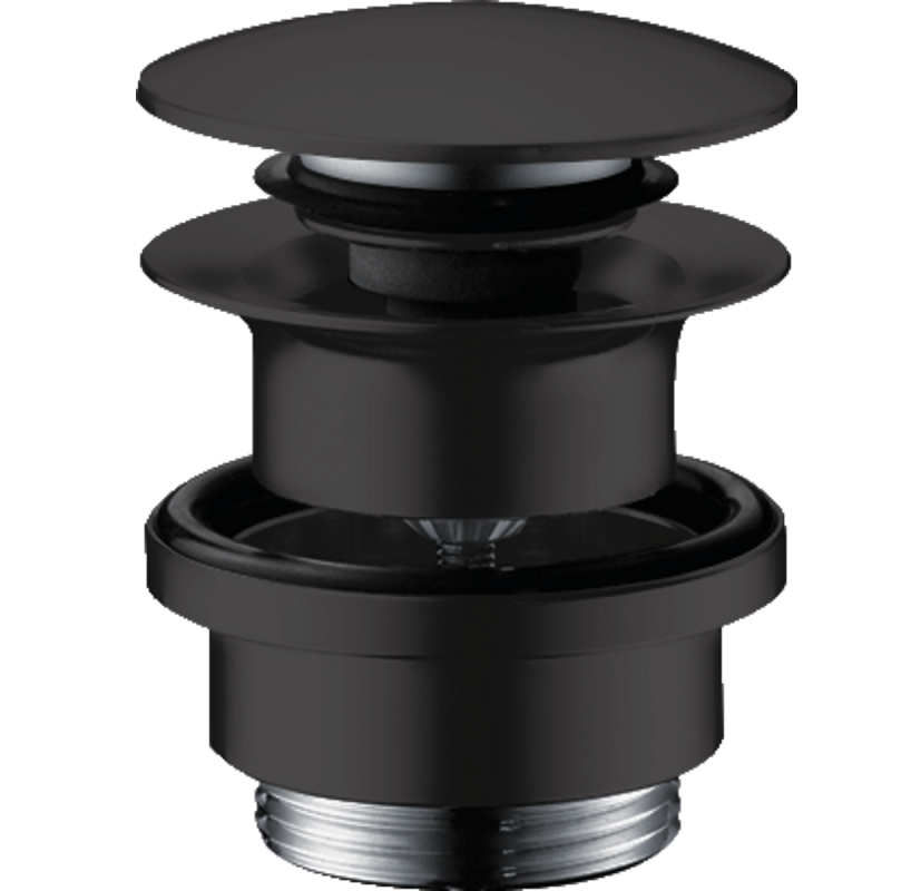Изображение товара Донный клапан Hansgrohe 50100670 универсальный Push-Open черный матовый
