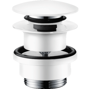 Изображение товара Донный клапан Hansgrohe 50100700, универсальный, Push-Open, белый матовый