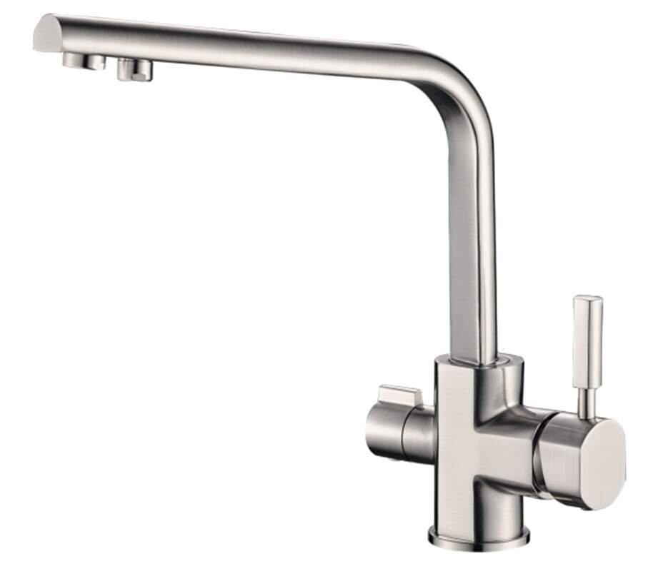 Изображение товара Смеситель для кухни под фильтр Zorg Steel Hammer SH 909 Satin с технологией двойного канала