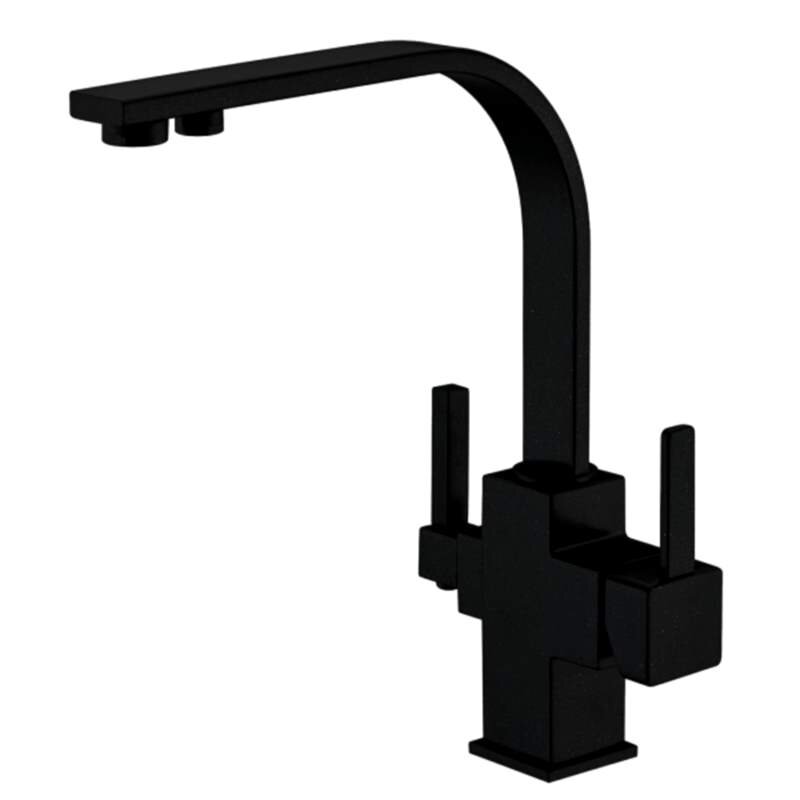 Изображение товара Смеситель Zorg Clean Water ZR 332 YF BLACK для кухни под фильтр с двухканальной подачей воды