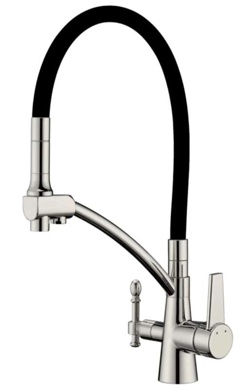 Изображение товара Смеситель для кухни Zorg ZR 338-6 YF SATIN с двойным каналом и подключением к фильтру