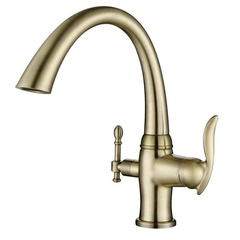 Изображение товара Смеситель для кухни под фильтр Zorg ZR 340 YF BR бронза с двойным каналом