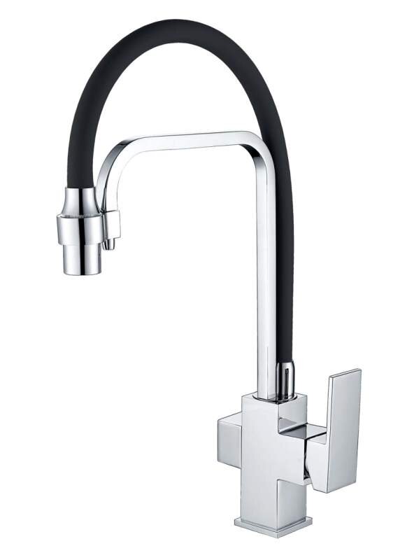 Изображение товара Смеситель Zorg Clean Water ZR 341-6 YF для кухни хром/черный Изображение товара Смеситель Zorg Clean Water ZR 341-6 YF для кухни хром/черный