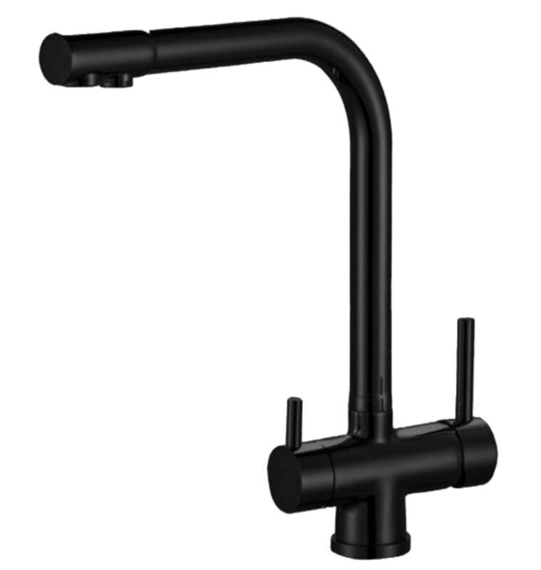 Изображение товара Смеситель кухонный Zorg ZR 348 YFBLACK под фильтр, 2 в 1, черный