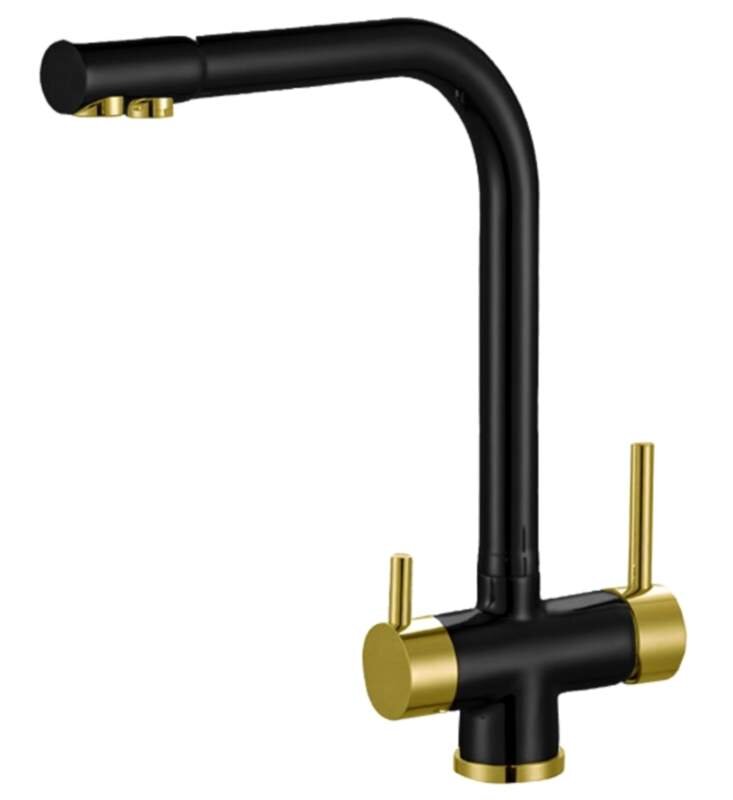 Изображение товара Смеситель кухонный Zorg Clean Water ZR 348 YF Black Bronze с двойным каналом