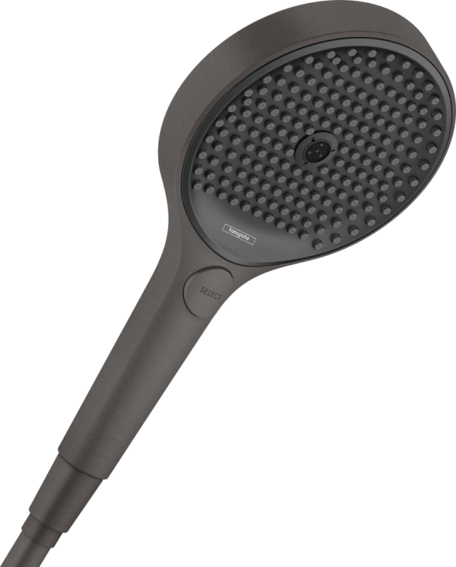 Изображение товара Ручной душ Hansgrohe Rainfinity 130 26864340, 3 типа струи, чёрный хром