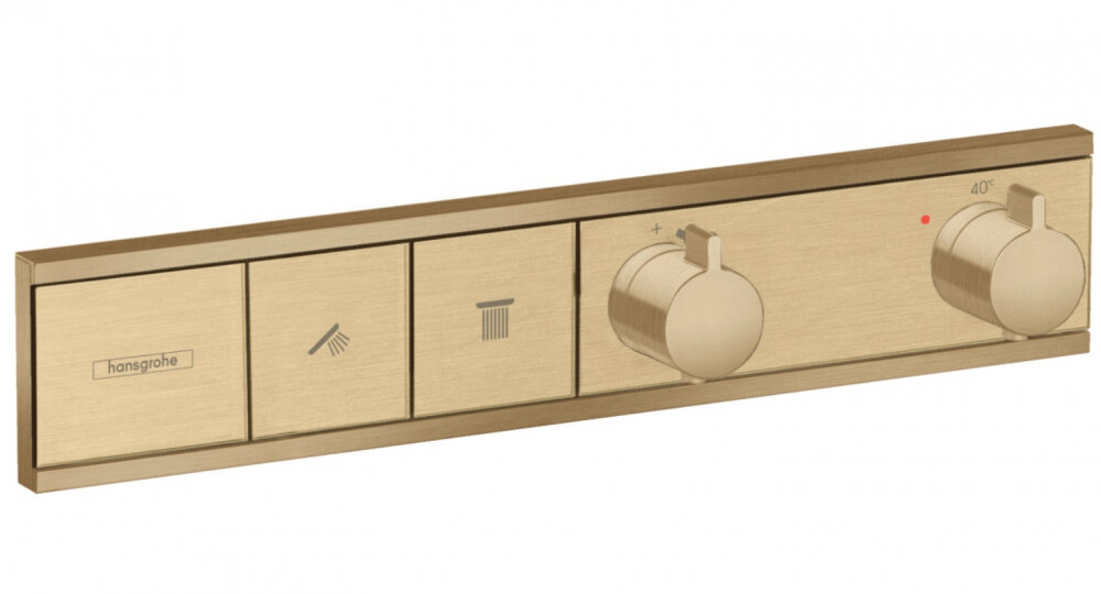 Изображение товара Смеситель для душа Hansgrohe RainSelect, 15380140, термостатический, бронза шлифованная Изображение товара Смеситель для душа Hansgrohe RainSelect, 15380140, термостатический, бронза шлифованная