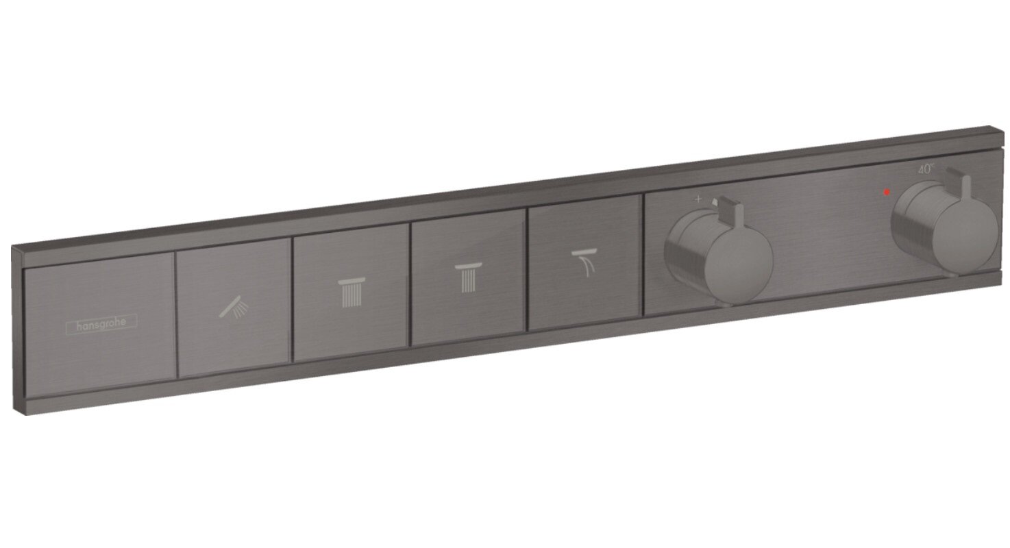 Изображение товара Смеситель для душа Hansgrohe RainSelect 15382340 термостатический черный хром Изображение товара Смеситель для душа Hansgrohe RainSelect 15382340 термостатический черный хром