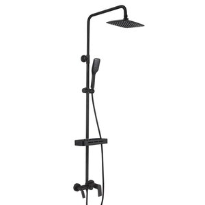 Изображение товара Душевая система Lemark Tropic LM7002BL с изливом черный матовый