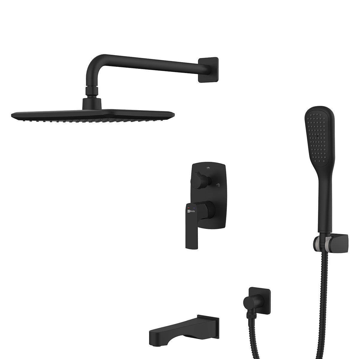 Изображение товара Душевая система Lemark Ursus LM7222BL черный матовый для ванной комнаты
