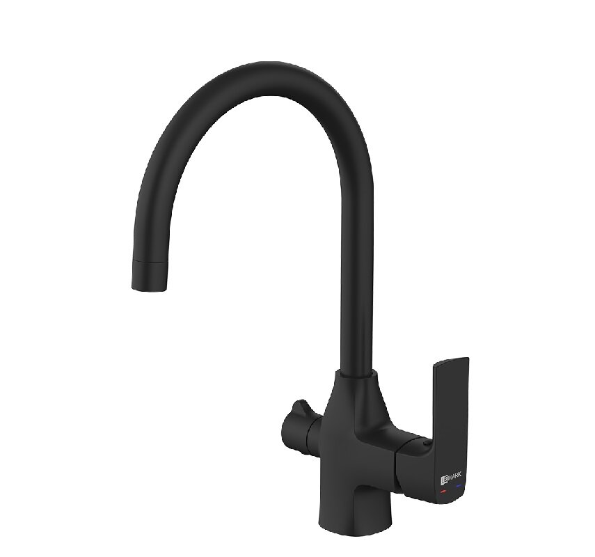 Изображение товара Смеситель Lemark Ursus LM7261BL для кухни под фильтр черный