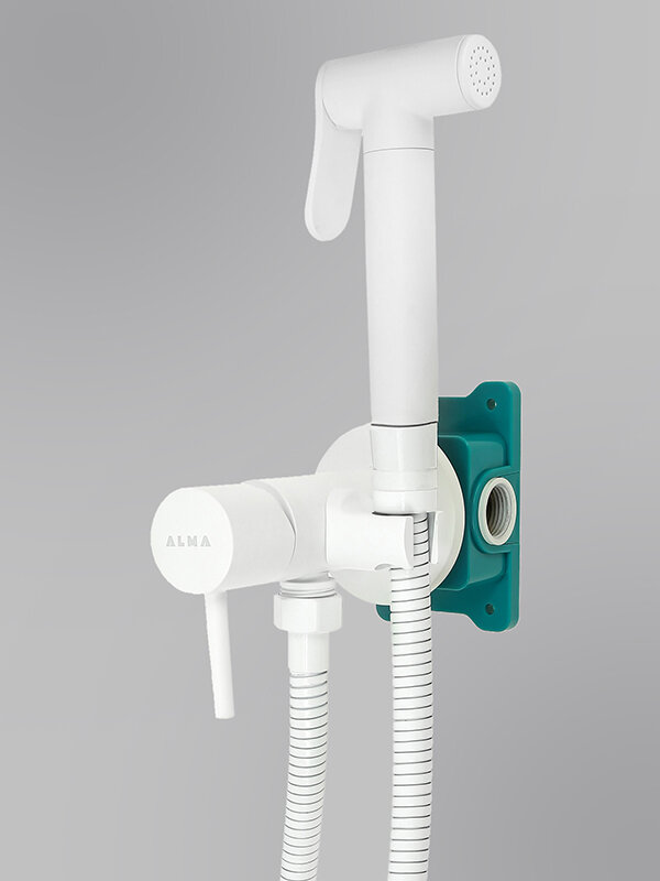 Изображение товара Гигиенический душ ALMAes Benito AL-859-06 со смесителем, белый