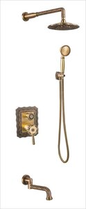 Изображение товара Душевая система ZorG Antic A 104DS-BR, с изливом, бронза